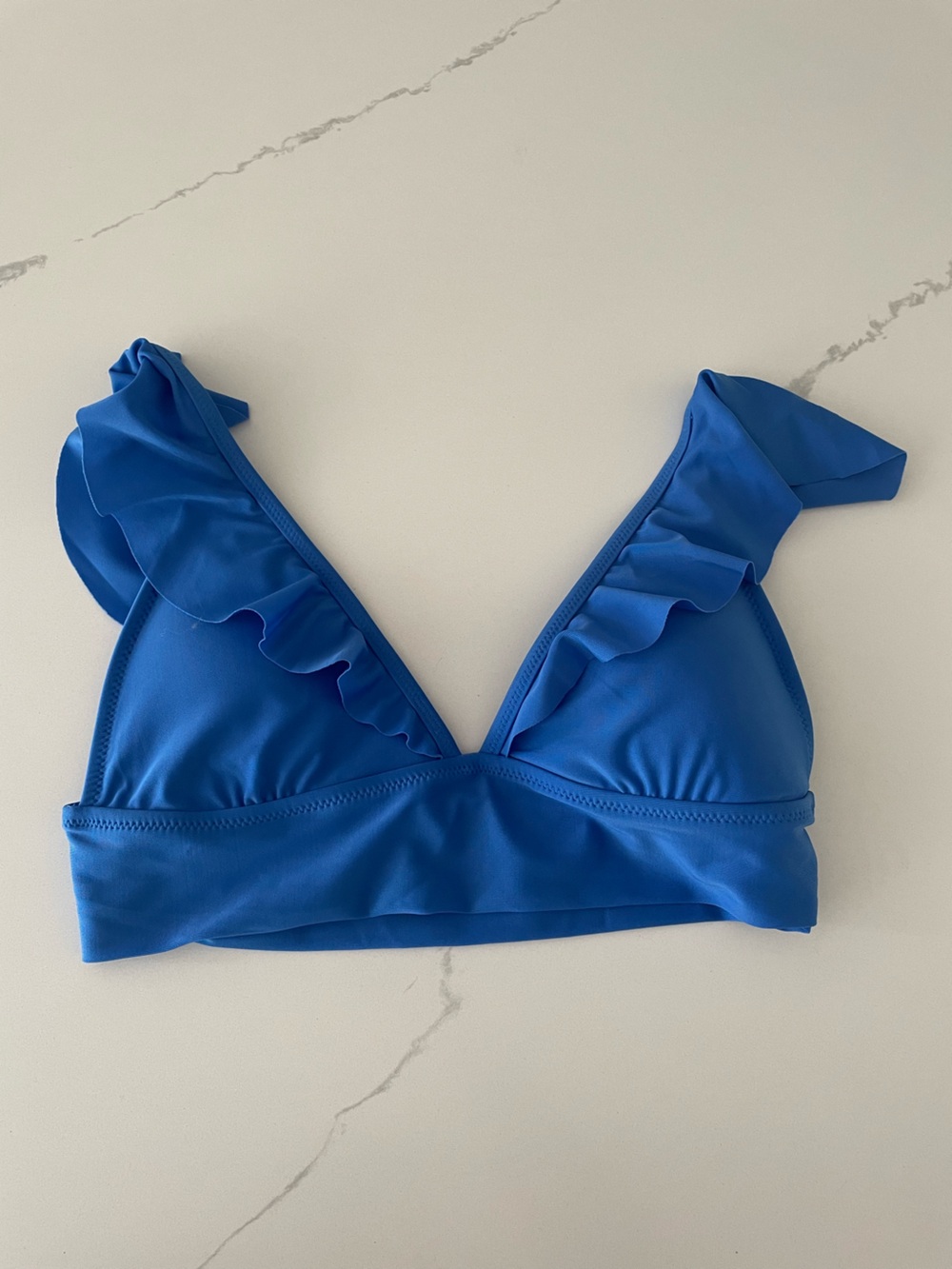 aerie Blue Triangle Bikini Top